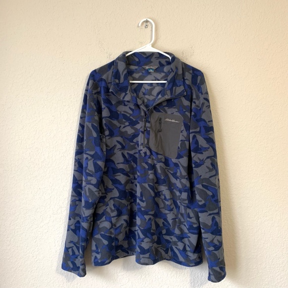 Eddie Bauer Other - EDDIE BAUER Camouflage Animal Print 1/2 Zip High Neck Sweater